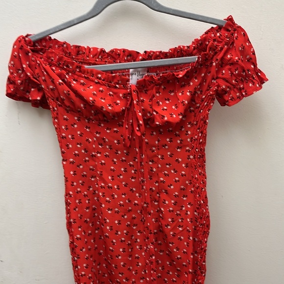 Polly Off The Shoulder Ruched Sundress Size 2 - Picture 2 of 16